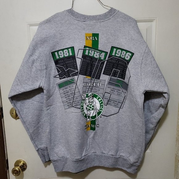 NOS Vintage 90s Adult Sz L Long Gone Series Boston Celtics Champ Sweatshirt RARE - Picture 9 of 15